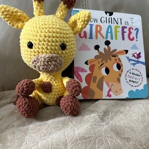 Yellow and Brown Giraffe Plush Toy